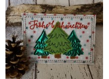 Stickdatei ITH - Postkarte Doodle Tannen